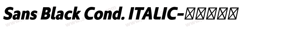 Sans Black Cond. ITALIC字体转换